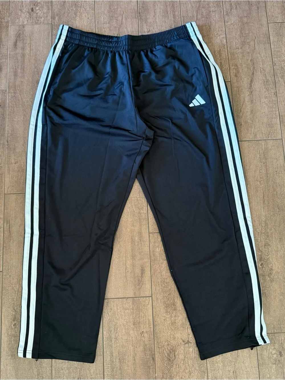 Adidas 3-Stripes Inner Drawstring Tricot Track Pants Black White KE2045 Sz 2XL